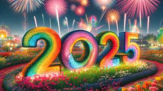 2025 New Year Celebration Extravaganza with Fireworks wallpaper