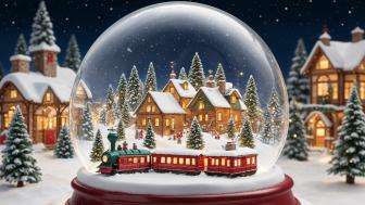 Winter Wonderland in a Snowglobe wallpaper