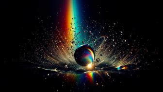 Water droplets and light interaction  wallpaper