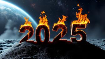 Fiery Countdown to 2025 wallpaper