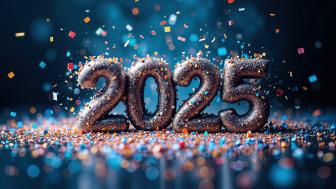 2025 New Year Celebration in 5K Splendor wallpaper