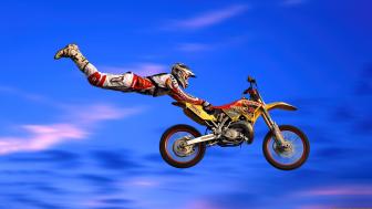 High-Flying Freestyle Motocross Thrill wallpaper