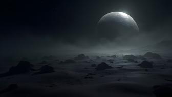 Eclipse over Alien Horizon wallpaper