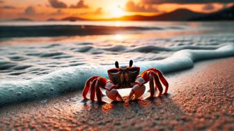 A Crab by the beach wallpaper