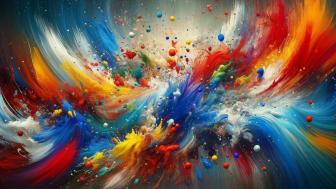 Rainbow Symphony of Abstract Emotion wallpaper