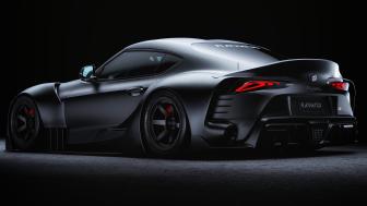 Toyota Supra in Sleek Midnight Black wallpaper