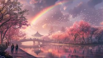 Dreamlike Journey Through Anime Paradise wallpaper