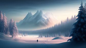 Snowy Mountain Serenity wallpaper