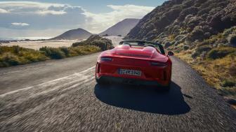 Porsche 911 Turbo Roaring Down Coastal Roads wallpaper