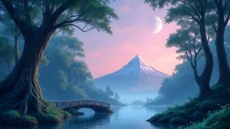 Mountain Dreams of a Mystical Valley wallpaper