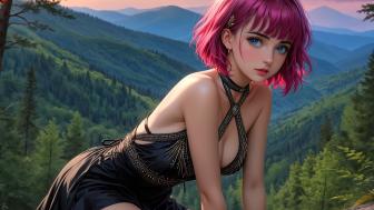 Radiant Elegance in Enchanting Mountains wallpaper