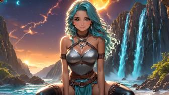 Mystical Shores Anime Beauty wallpaper