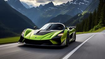 Exhilarating Drive Through Majestic Mountains wallpaper