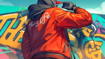 Thug Life Graffiti Wall Vibes wallpaper