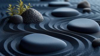 Serenity in Abstract Sand Waves wallpaper