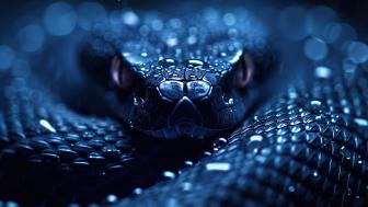 Mystical Blue Snake in High Definition wallpaper