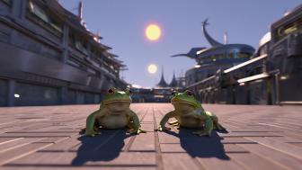 Frogs On Vacation wallpaper