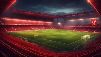 Anfield Awe Inspiring AI Art of Liverpool Stadium wallpaper