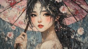 Mesmerizing Oriental Portrait Fantasy in AI Art Style wallpaper