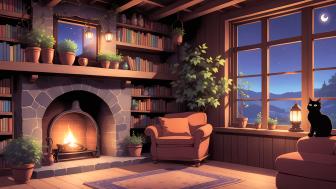 Anime Cozy Night in Relaxed Ambiance wallpaper