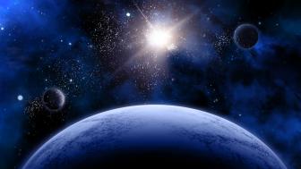 Blue Cosmos Wonders in High Definition 5K Image wallpaper