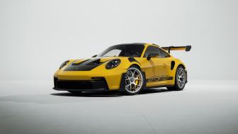Porsche 911 GT3 RS in Sleek Yellow Finish wallpaper