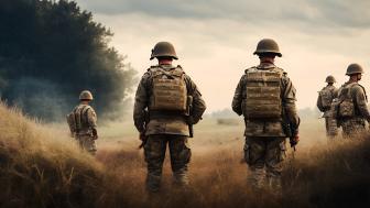 Military Camouflage in Action 5K wallpaper