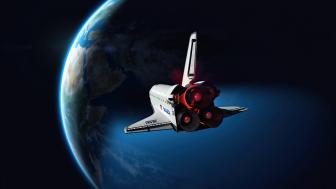 Spaceplane's Odyssey Above Earth wallpaper