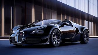 Sleek Convertible Bugatti in AI-Enhanced 4K Glory wallpaper
