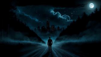 Moonlit Journey into the Unknown wallpaper