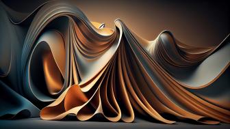 Flowing Elegance in Abstract Curves wallpaper