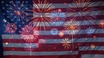 Fireworks Over American Pride AI Art wallpaper