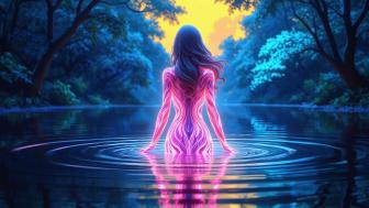 Mystical Dawn: Enchantress of the Lake wallpaper