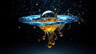 Mystical Orb in Cosmic Dance wallpaper