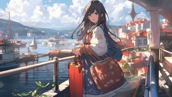 Wanderlust Anime Adventure in Vivid 5K wallpaper