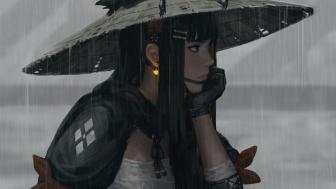 Mystical Midnight Serenity: A Captivating Oriental Beauty wallpaper