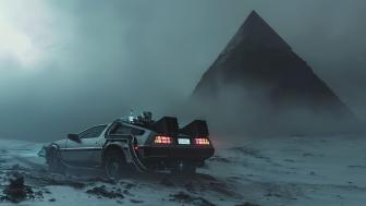 Futuristic Journey Beyond the Horizon wallpaper