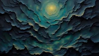 Stormy Layers Dreamscape: Ethereal Impressionist Depth wallpaper