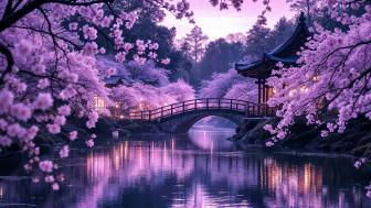Purple Spring Harmony in Nature wallpaper