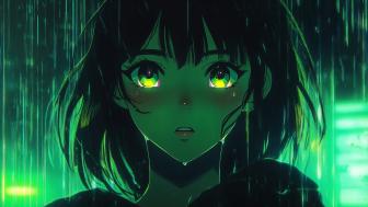 Neon Dreamscape in the Rain wallpaper