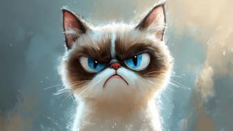 Grumpy Birman in AI Art Wonderland wallpaper
