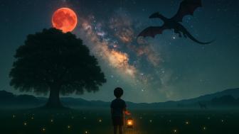 Moonlit Dreams and Dragon Soars wallpaper