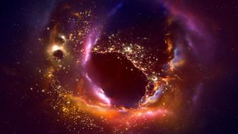 Mystical Swirl of a Celestial Supergalaxy wallpaper