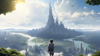 Whimsical Journey to Fantasy Spires wallpaper