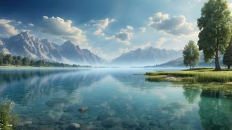 Crystal Reflections Tranquil Wilderness Escape wallpaper
