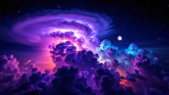 Cosmic Space Storm wallpaper