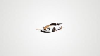 Minimalist Toyota Supra Elegance in White wallpaper