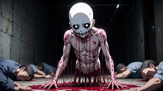 Eerie Resurrection in Anime Horror Style wallpaper