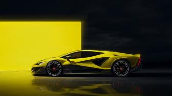 Lamborghini Fenomeno in Striking Yellow Illumination wallpaper
