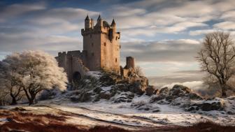 Enchanted Winter Castle Serenity wallpaper